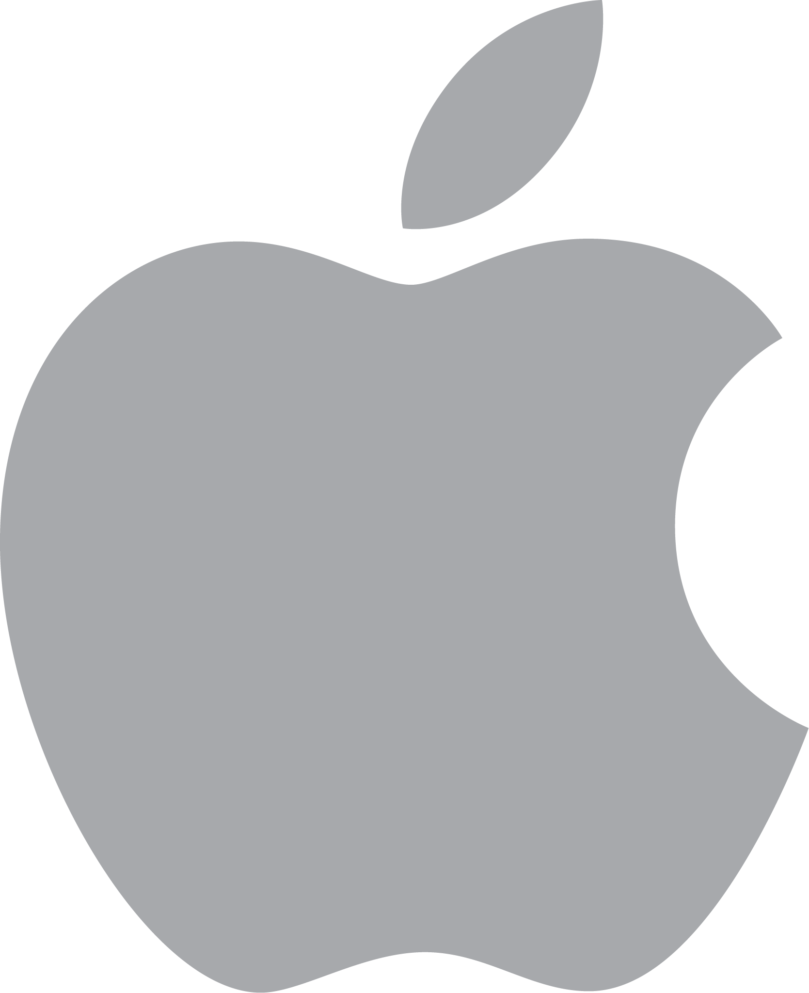 Apple logo, silver